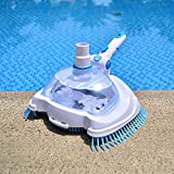 Pool Leaf Vacuum Head, Transparent Vacuum Cleaner Pool Leaf Sucker with Brush, Durable Leaf Bagger for Inground and Above Ground Swimming Pools Spas Ponds Vinyl Lined Pools (A)